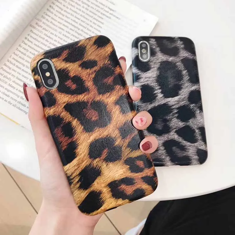 JIBAN мода люкс Леопардовый Для iphone xsmax XR X XS для 6 6s 6plus плюс 7 plus 8 задняя крышка мягкий