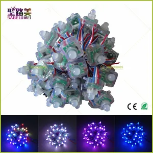 Бесплатная доставка 50 шт.лот DC5V 12 мм 2811 квадратный рассеянный цифровой ws2811 адресная RGB светодиодная Пиксельная строка IP68 водонепроницаемые модули