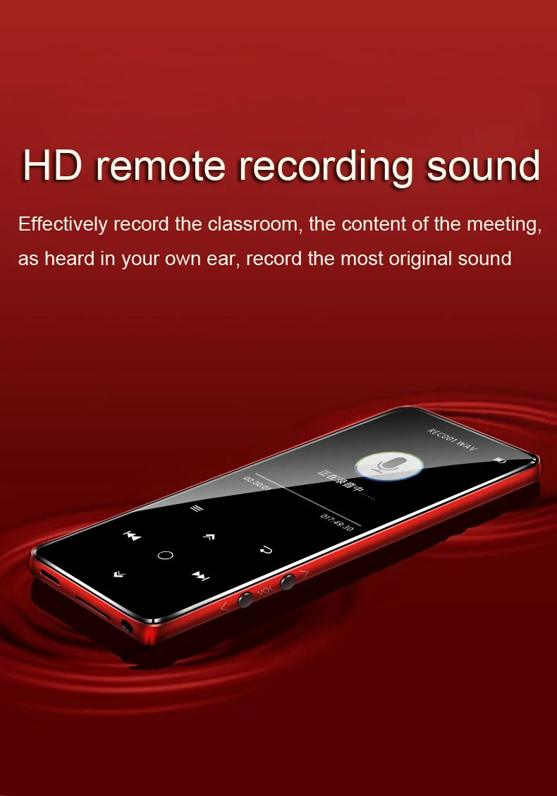 CHENFEC C10 Bluetooth 4,0 MP3 плеер 16 Гб металл с 2,4 дюймов Большой HD экран Поддержка динамик FM радио Музыкальный рекордер радиосд MP3