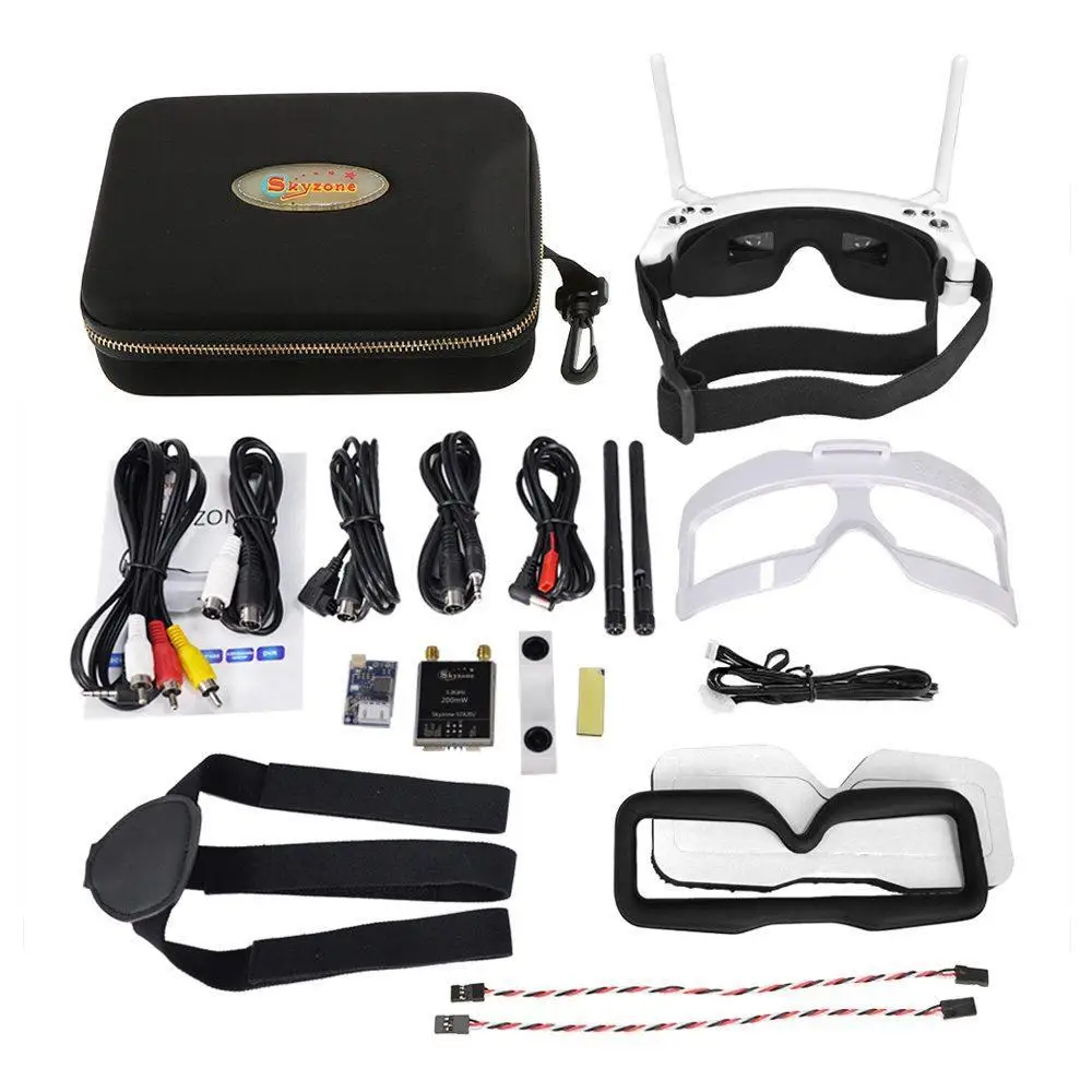 Skyzone SKY02S V + 3D 5 8G 40CH FPV очки с передатчиком головы камеры слежения HDMI DVR трек и