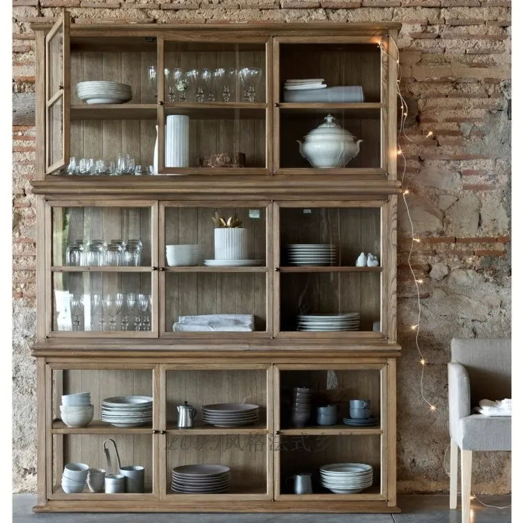 Explosion models retro minimalist modern style French country to do the old wood bookcase shelves shelving racks Chen | Мебель