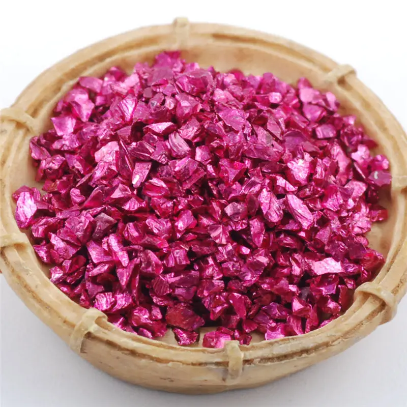 Rose Оптовые цены 450 г/пакет сломанной Стекло Стразы для ногтей камни 3D Mix Nail Art горный хрусталь украшения камни - Цвет: Rose