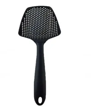 Кухонные принадлежности гаджеты нейлоновое сито Совок Дуршлаг слив овощей водный ковш гаджет кухонные инструменты черный - Цвет: Черный