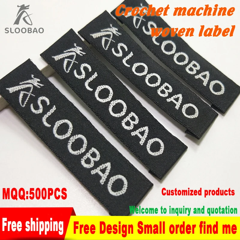 

Free shipping Customized (1000pcs/lot) garment clothing tags /Woven Labels/ main labels/custom labels