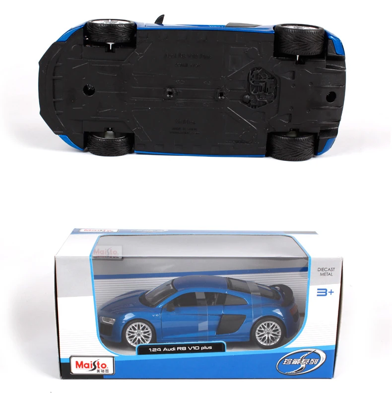 Maisto 1:24 Audi R8 V10 плюс литой модельный автомобиль игрушка для детей Подарки в коробке