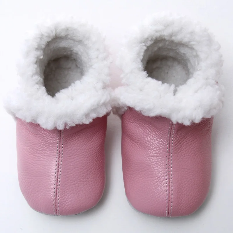 ботинки для девочки зима Первые ходоки детские розовый зимние малыша пинетки