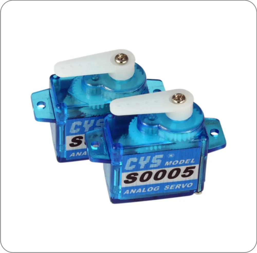 1 шт., CYS-S0005, 5g, светильник, вес пластика, 4,8 V-6,0 V, шестерня, микро аналоговый стандартный сервопривод для RC самолетов с фиксированным крылом