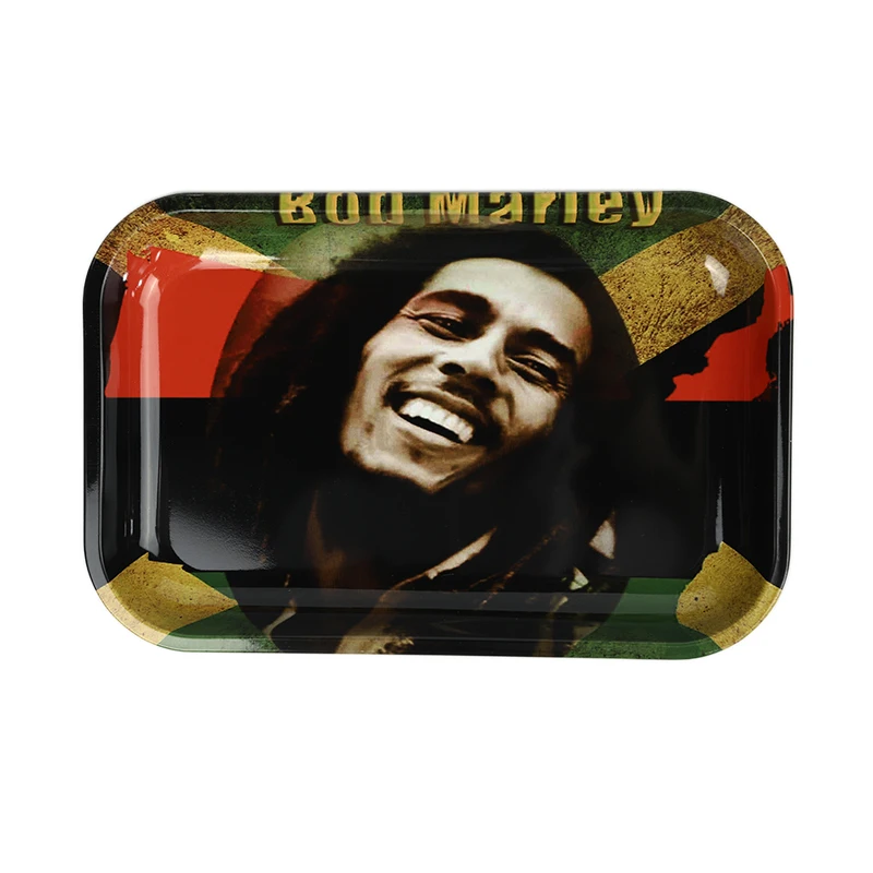 Big size 1pcs Metal Cigarette Tobacco Box Reggae Rasta Printing Pattern Gift Box Cigarette Holder Herb Storage Case 28.8*19cm