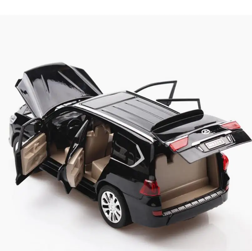1:24 модель игрушечного автомобиля из сплава LAND CRUISER 6 открывающиеся двери высокая