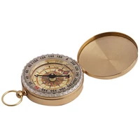 outdoor activities camping hiking portable brass pocket golden new compass navigation traveling hiking equipment