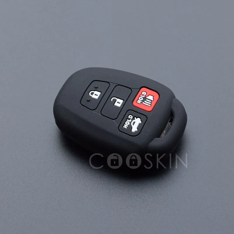 4 кнопки дистанционного ключа FOB оболочки чехол для Toyota- Camry Corolla силиконовый для ключа автомобиля крышка 100 шт/партия