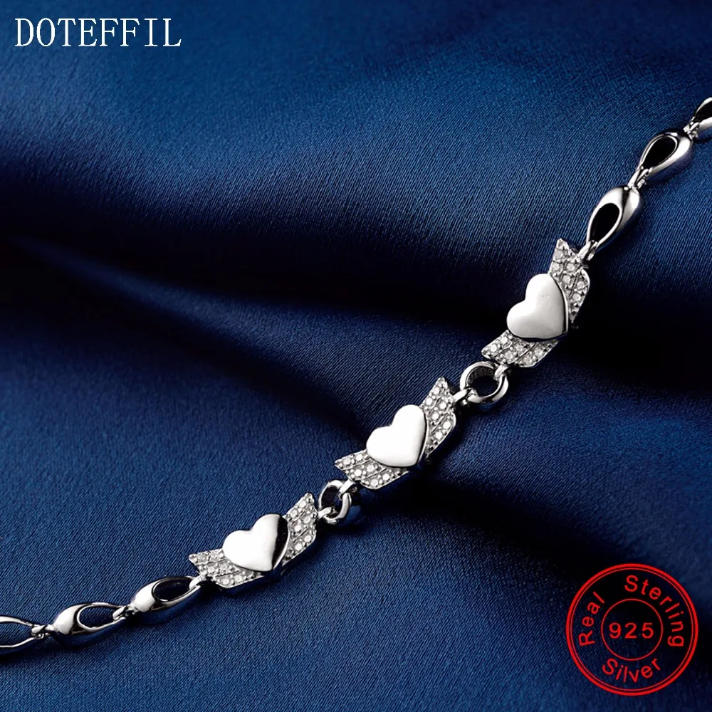 Charm Heart Bracelet Women 925 Sterling Silver High Quality AAA Zircon Fashion Luxury Jewelry | Украшения и аксессуары