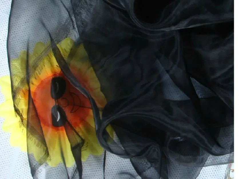 10 ярдов/партия черное прозрачное платье из мягкой органзы шириной 150 см 59 дюймов