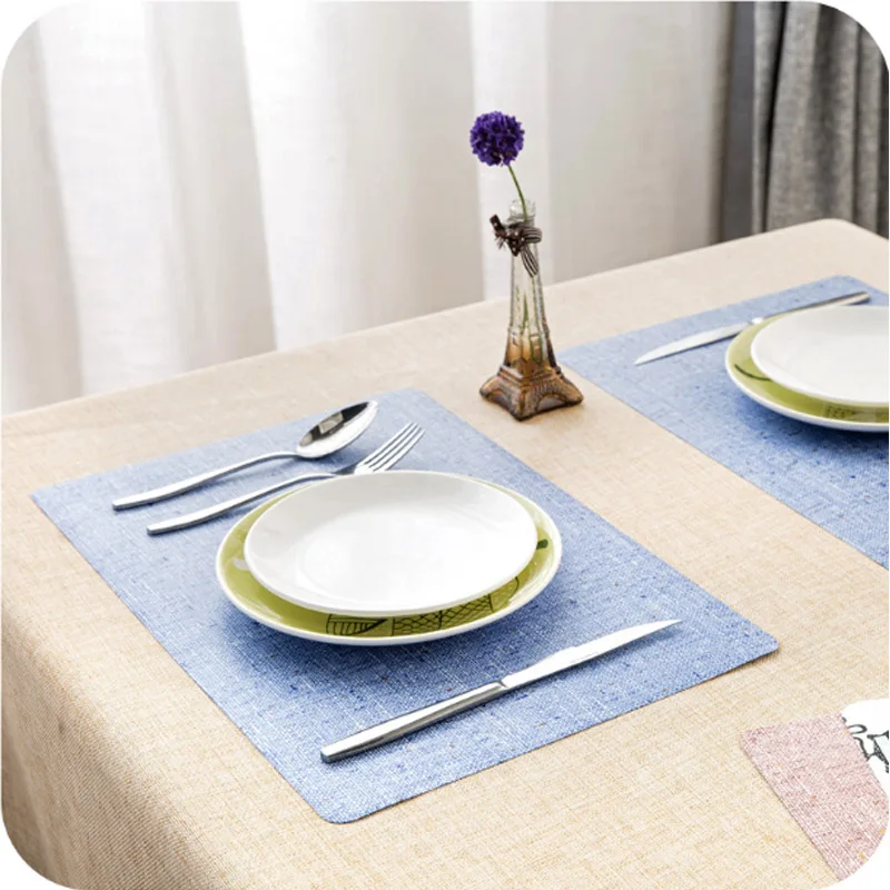 Geekinstyle 5Pcs Placemat fashion pvc dining table mat disc pads bowl pad coasters waterproof cloth slip-resistant |