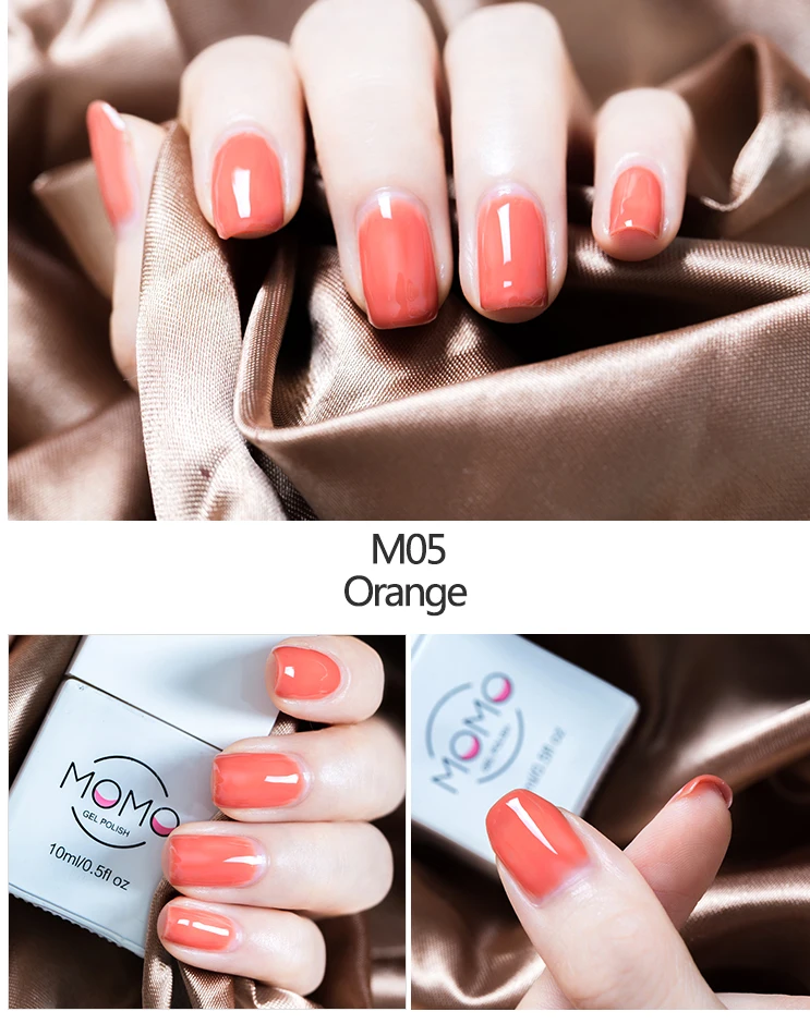 Momo, 10 мл, Гель-лак для ногтей, лак, свежий цвет, Vernis, полуперманентный Маникюр для дизайна ногтей, замочить от УФ-гибрида, чистый лак для ногтей