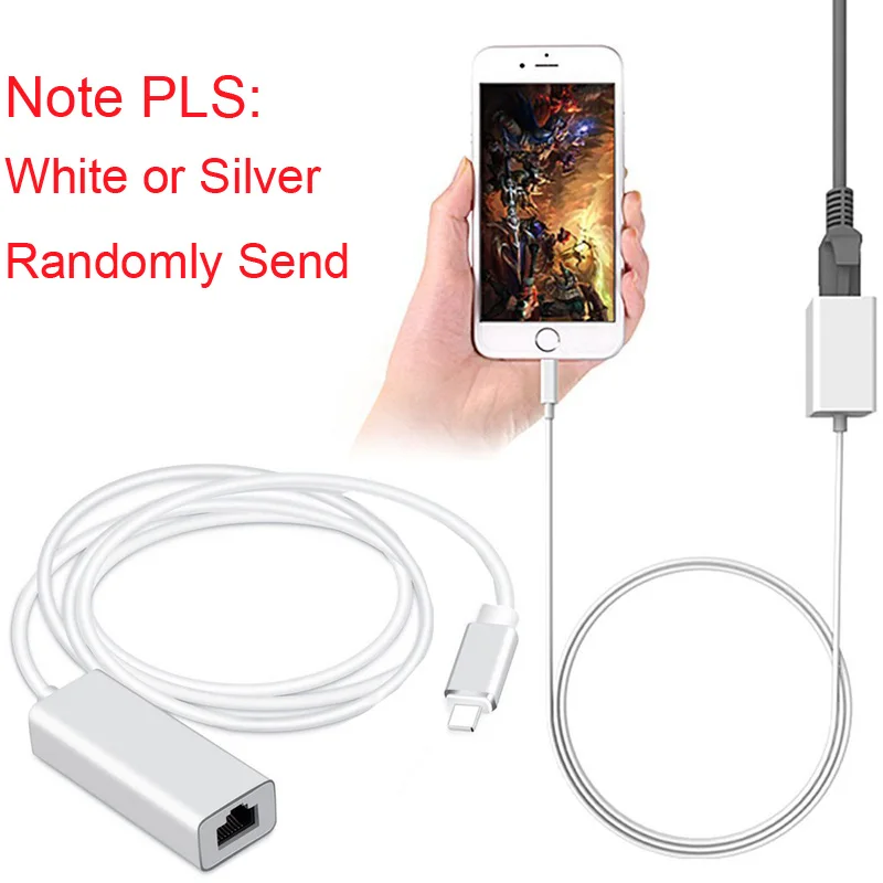 Для iPhone 11 Pro MAX XS MAX XR для iPad RJ45 Ethernet LAN проводной сетевой кабель адаптер с зарядкой или USB подключение камеры - Цвет: 1M Adapter