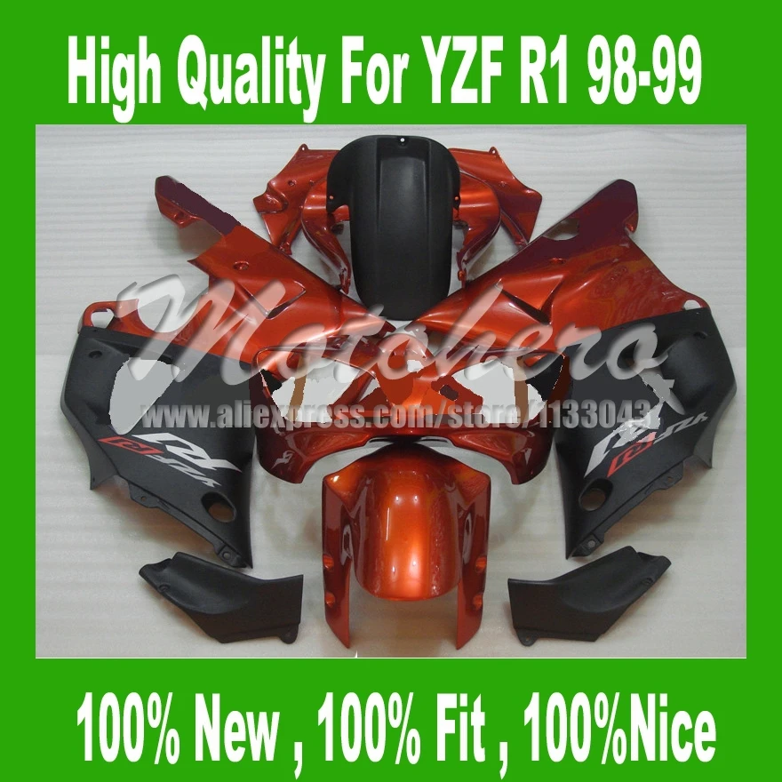 Новинка 100% оранжевые черные обтекатели для YZF R1 98 99 YAMAHA YZF1000 #88 мм комплекты