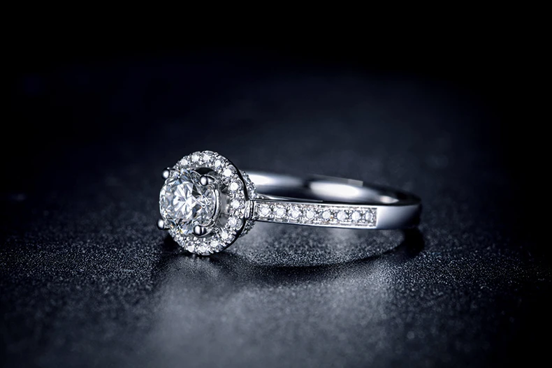 Женское кольцо ZOCAI Whirling Dance Real 0 70 CT Certified F G/SI Diamond 18 К белое золото (Au750) W03831|engagement rings