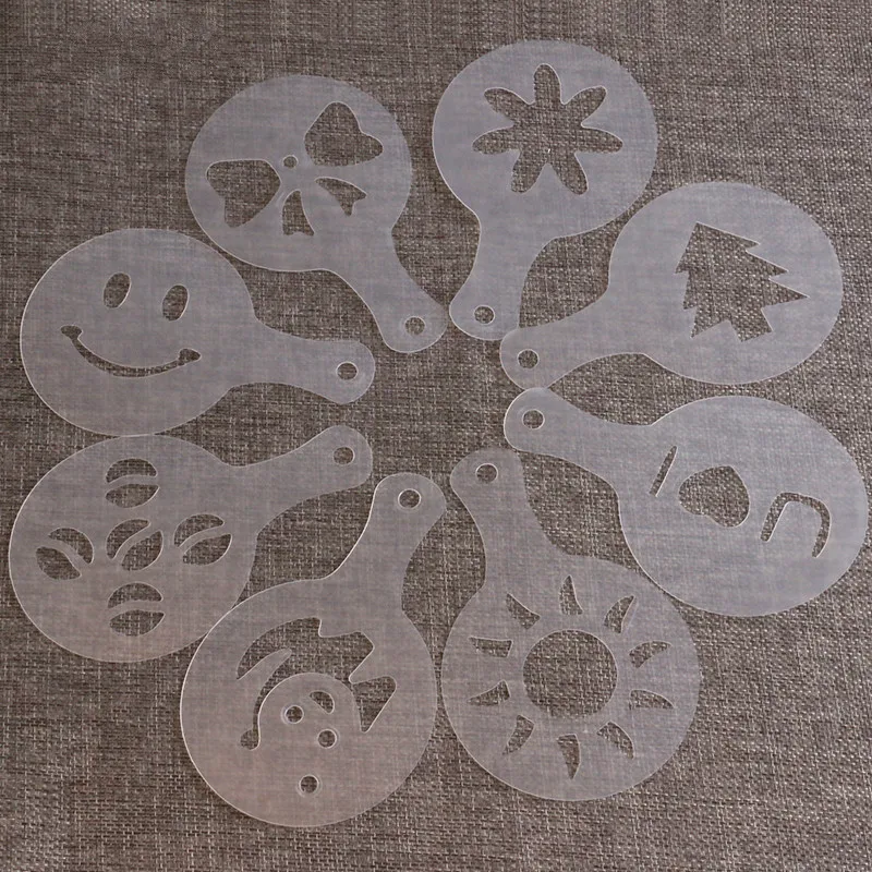 16 шт. трафарет для кофе молока подарков капкейков форма бариста капучино | Дом и