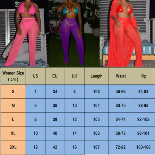 Женские пляжные брюки сетчатые с оборками широкие сексуальные однотонные бикини