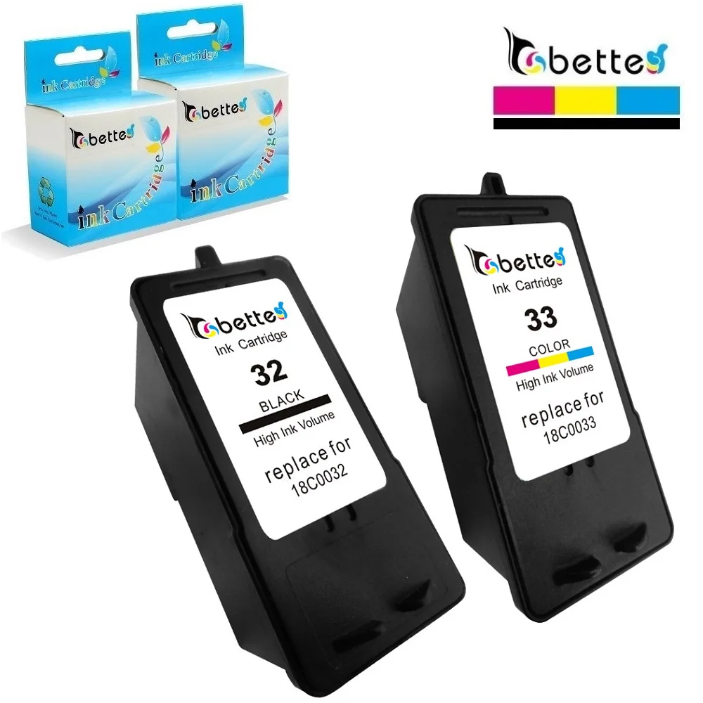 2PK, чернильные картриджи для Lexmark 32 33 принтер P315 P450 P915 P4330 P4350 P6210 P6250 X3350 X5250 X5270 X7170 X7300 Z815 Z816 Z810
