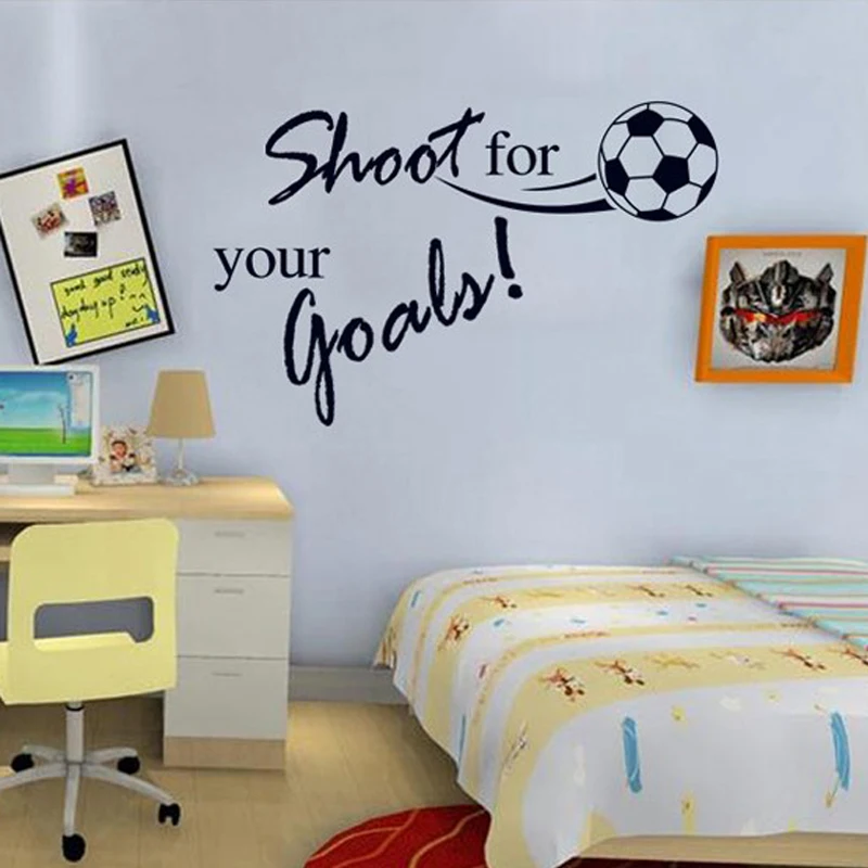 Наклейка на стену из ПВХ для игры в футбол | Дом и сад