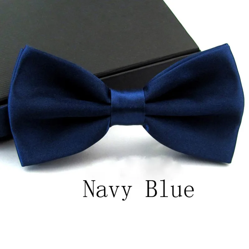 Navy Blue 1 шт джентльменский мужской классический Атласный Галстук-бабочка галстук для свадебной вечеринки регулируемый галстук-бабочка - Цвет: Navy Blue