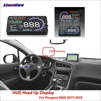 liandlee full function hud car head up display for peugeot 5008 2017 2018 safe driving screen obd data projector windshield