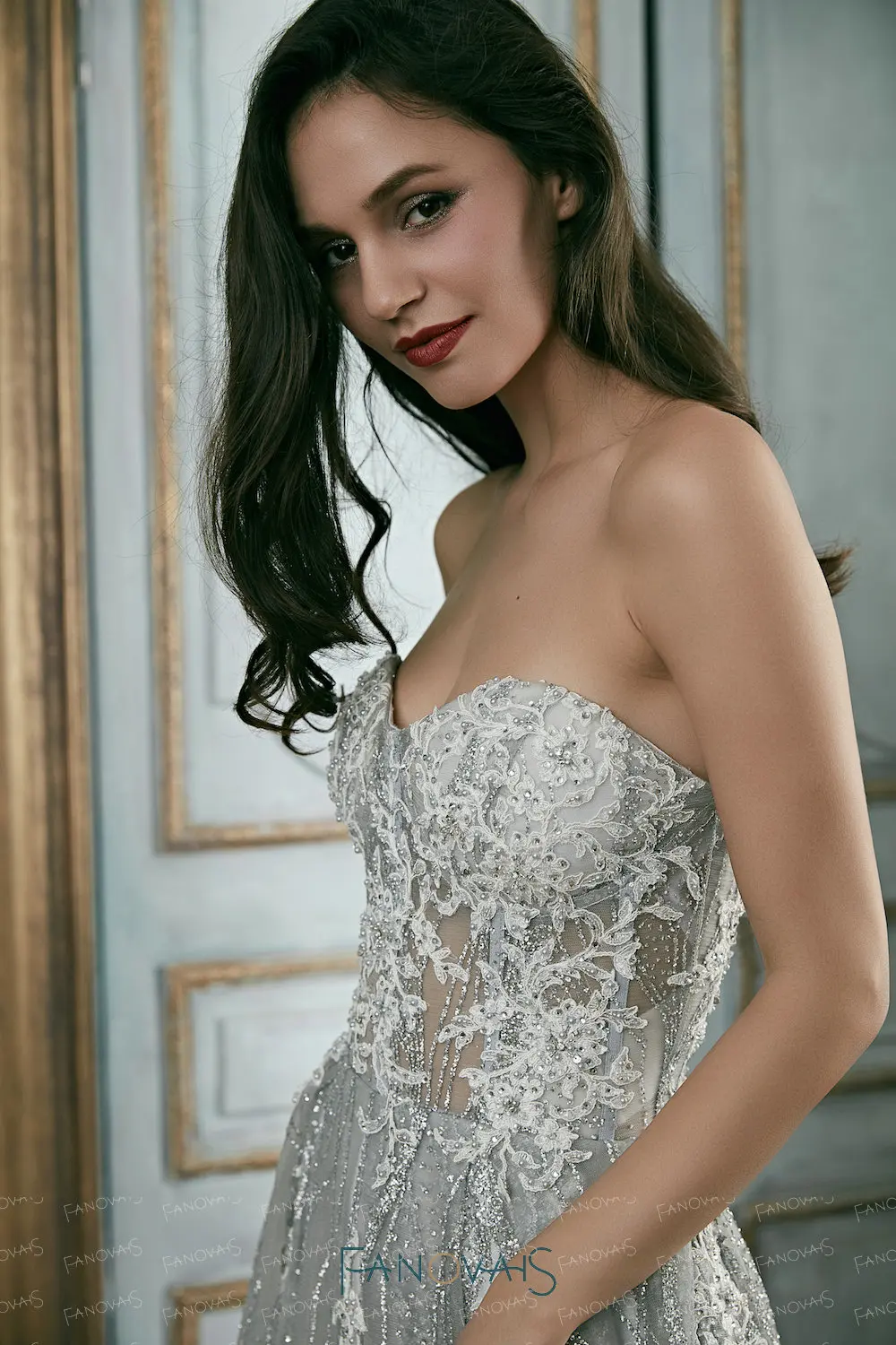 Серебристо Серый Вечерние Платья Блеск Ткани Особый Случай Платье Vestido De Festa Robe