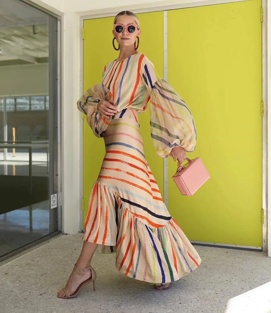 Женское Повседневное платье в полоску летнее Сексуальное Платье макси с длинным