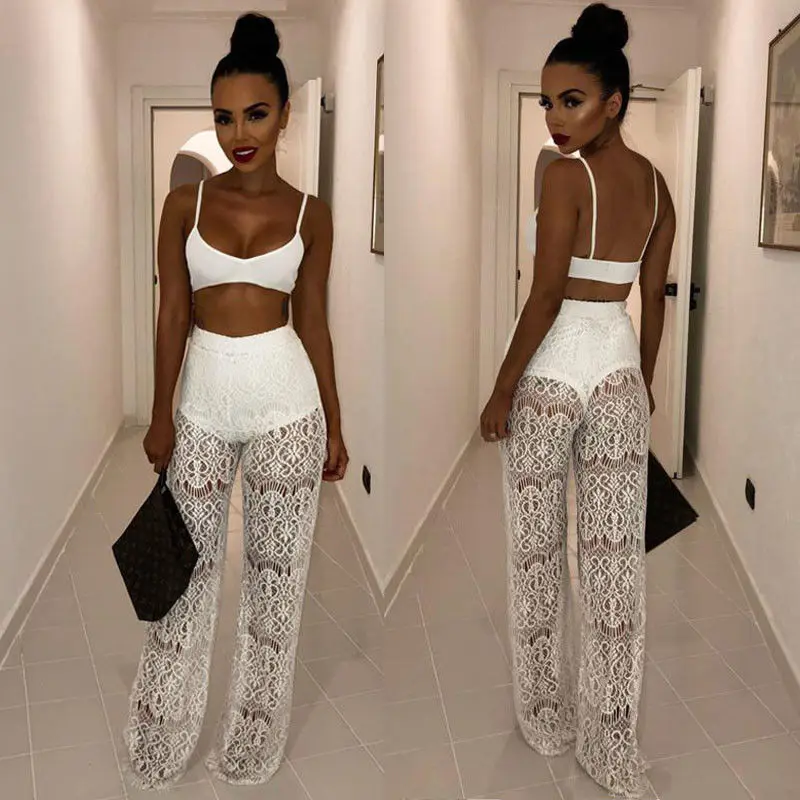 Женский летний комплект из 2 предметов укороченный топ на бретелях с v-образным