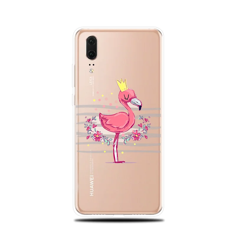 Телефон чехол для huawei P8 P9 Lite 2017 P 8 9 крышка Фламинго узорчатые Soft Shell Коке P10 P20 Pro