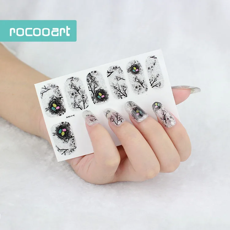 Rocooart Y5124 новый дизайн птичье гнездо украшения для дизайна ногтей клейкая