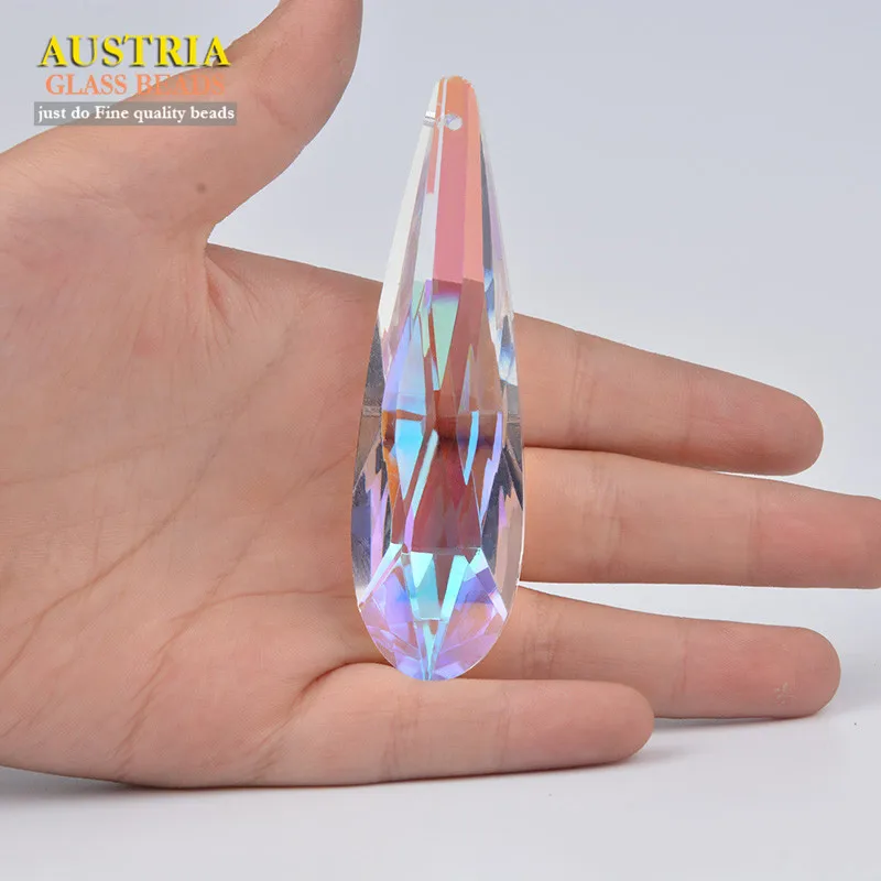 10 шт. высококачественные бусины из белого кристалла AB в форме слезы стеклянные со