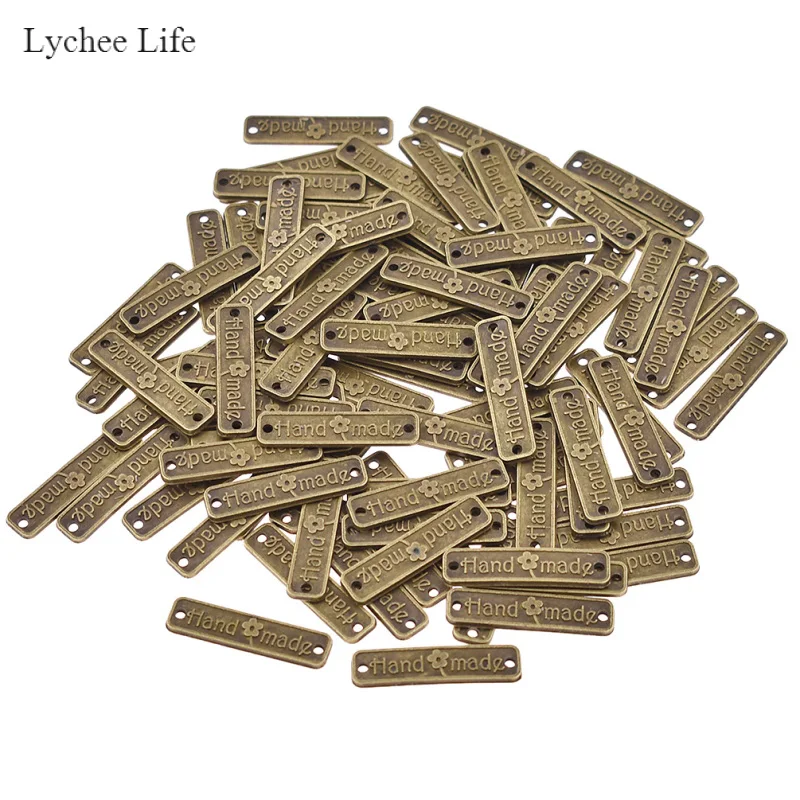 Lychee Life 100 шт. винтажные этикетки для шитья одежды металлические буквы ручной