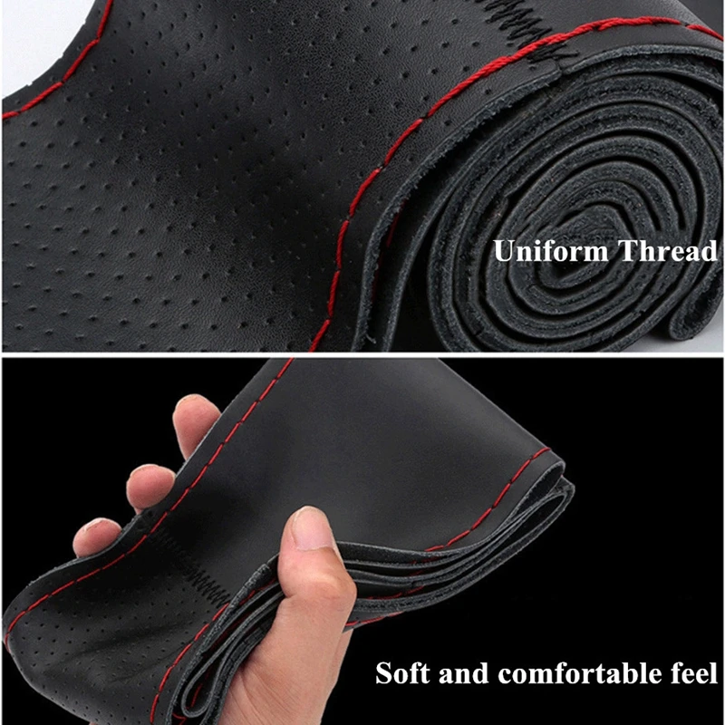 Чехол рулевого колеса автомобиля натуральная кожа Авто Рулевое колесо мягкие