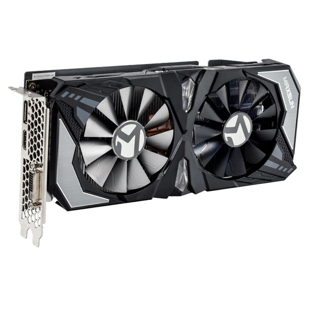 MAXSUN GTX 1660Ti видеокарта Терминатор 6G NVIDIA GDDR6 192bit 12000 МГц 1500 HDMI + DVI 12nm 1536 единиц GTX1660Ti