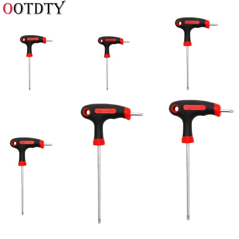OOTDTY Т-образная рукоятка Torx и шестигранный ключ Отвертка Инструмент T10/T15/T20/T25/T30/T40