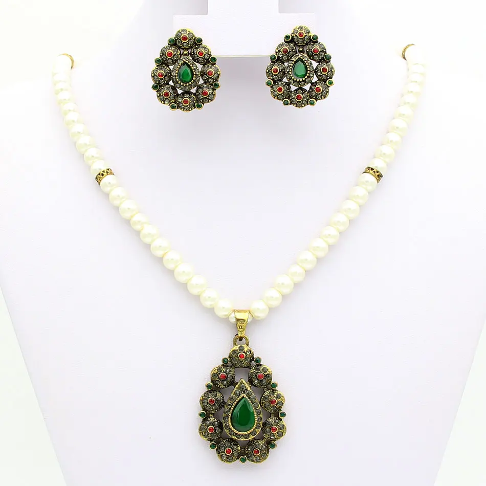 Модные женские ювелирные наборы стразы из бисера Полимерная Серьга ожерелье