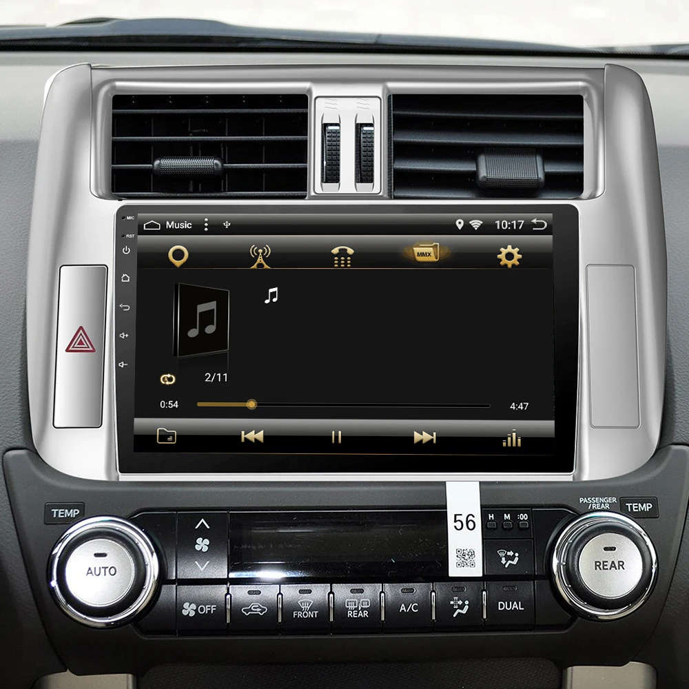 Eunavi 8 ядер 2G + 32G Автомобильный gps dvd плеер для Toyota Prado 150 Land cruiser 2010 2013 с 4G LTE wifi bluetooth 2