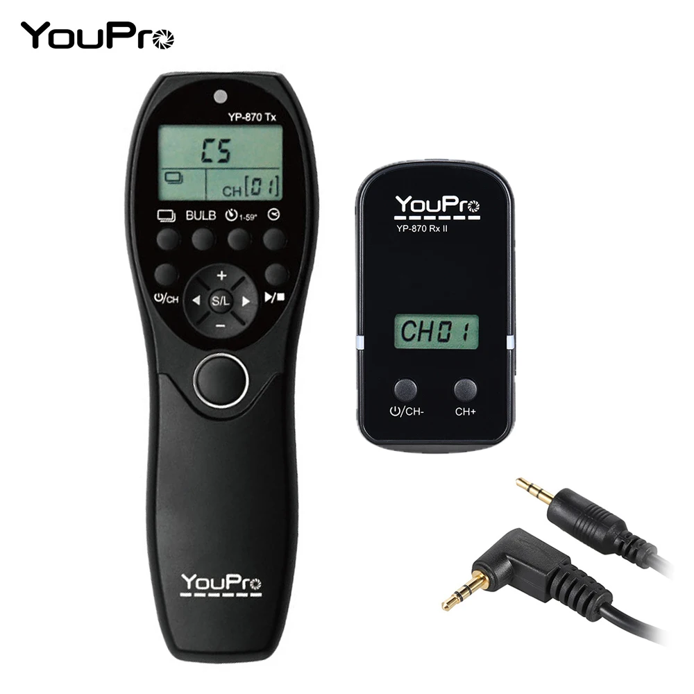 YouPro YP-870 E3 2,4G беспроводной пульт дистанционного управления спуска затвора передатчик ресивер для Canon 600D 650D для Pentax DSLR камеры