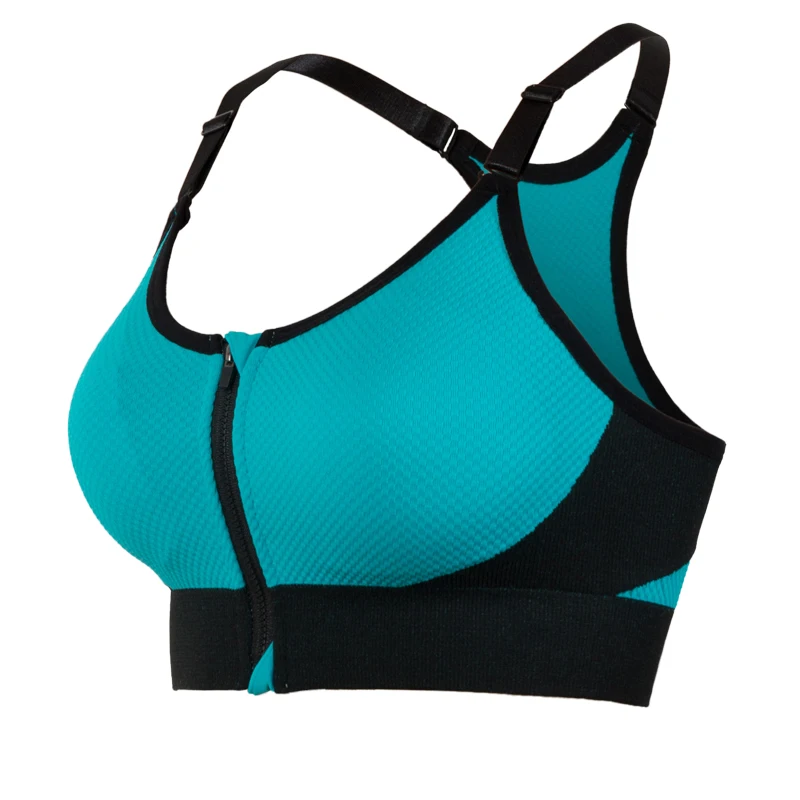 FNMM New Hot Women Front Zipper Yoga Bra Gym Fitness Vest Top Padded Push Up Running Female Breathable Sports | Спорт и развлечения