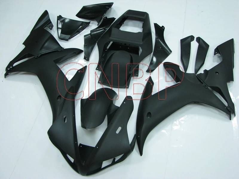 Пластиковые обтекатели YZF R1 2002 - 2003 матовые черные Обтекатели YZFR1 03 комплекты для
