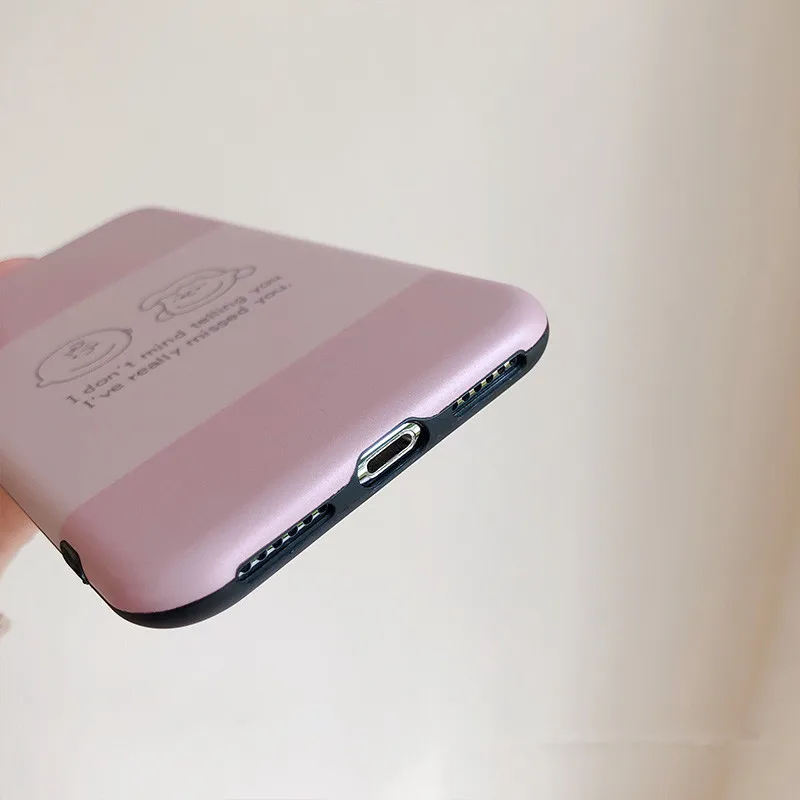 Милый мультяшный чехол для телефона с розовой иллюстрацией iPhone 7 Puls 6 6S 8Puls X Xs XR Xsmax