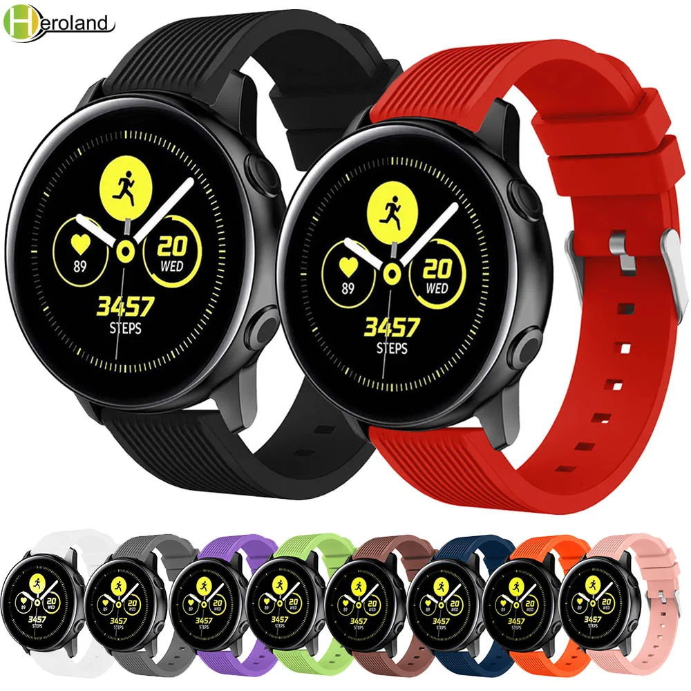 Силиконовые Ремешки для наручных часов Samsung Galaxy Watch Active / Active2 40 мм 44 группа 42