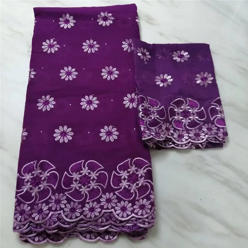 Grey African Lace Material Embroidery Flower Swiss Voile Cotton Fabric 2019 Nigerian With Stones | Дом и сад