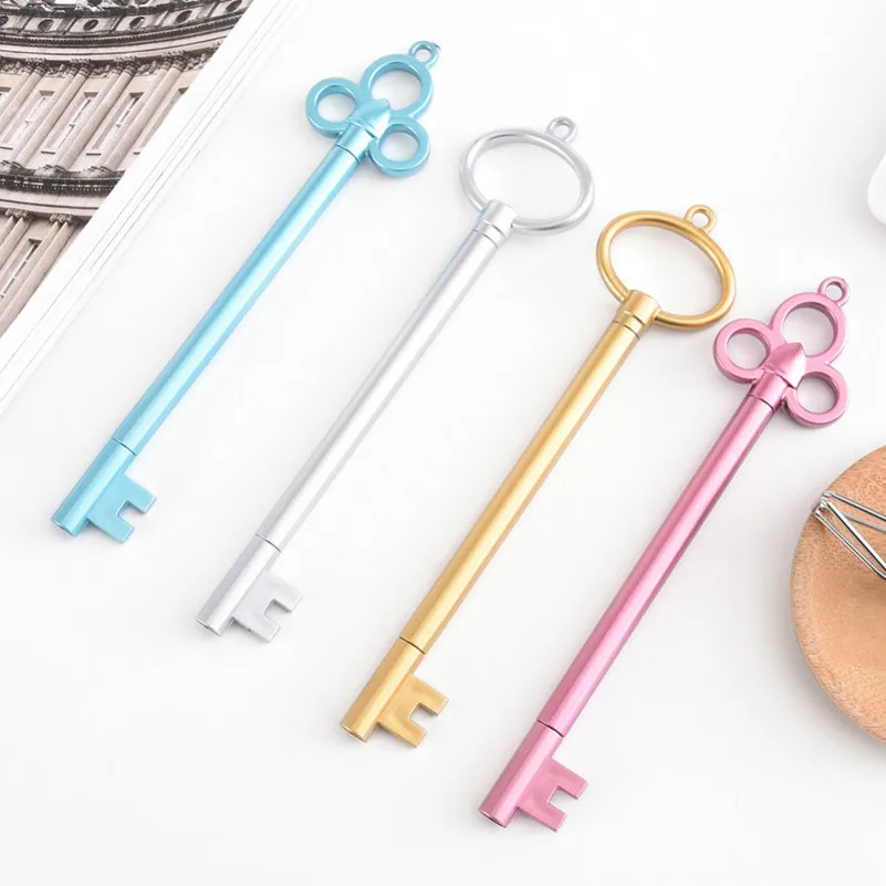 

1pcs/sell 0.7mm Kawaii Cute Key Model caneta Black Ballpoint Pens For Office Stationery Writing School Supplies