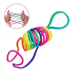 Детская Радужная цветная крутящаяся нить для пальцев, веревка, игра, развивающие игрушки для детей, подарок