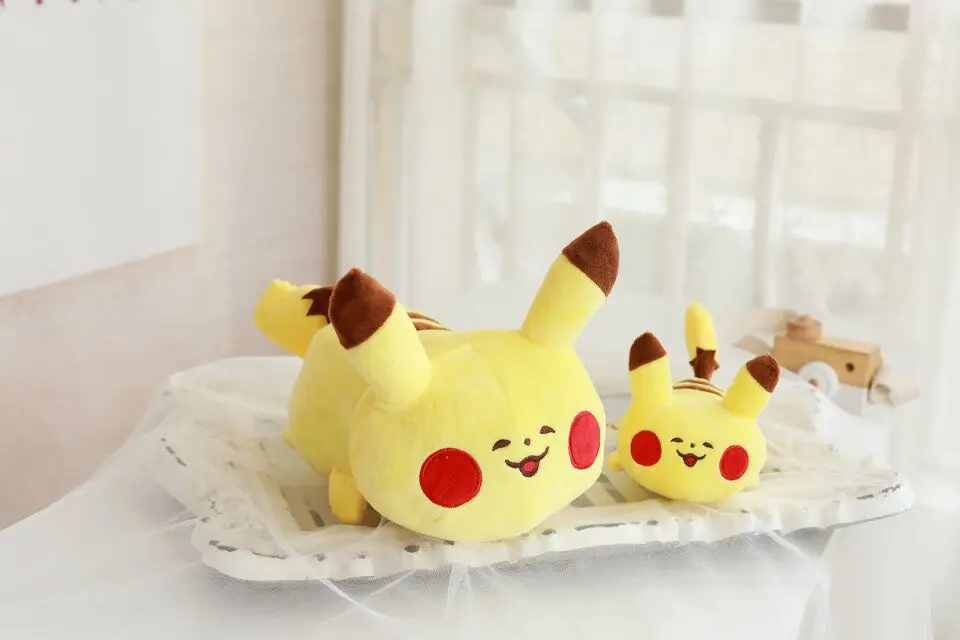 Q версия Пикачу плюшевая игрушка-подушка милый Экспрессия eevee Кукла kawaii аниме мягкая диван украшение для спальни прекрасный подарок для ребенка