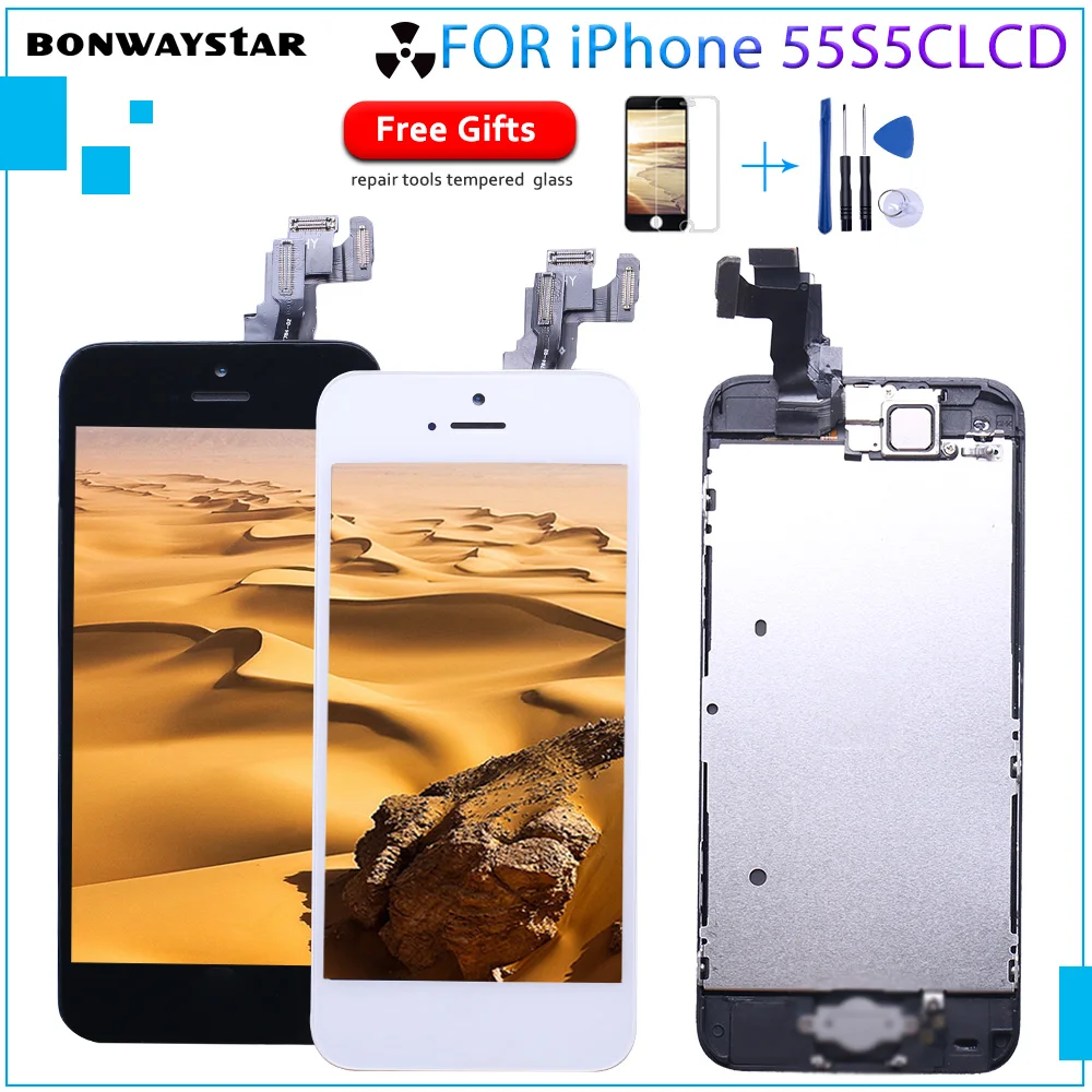 Полный ЖК дисплей или полная сборка экрана для iPhone 5 5G 5S 5C iphone 6 6s с кнопкой домой и
